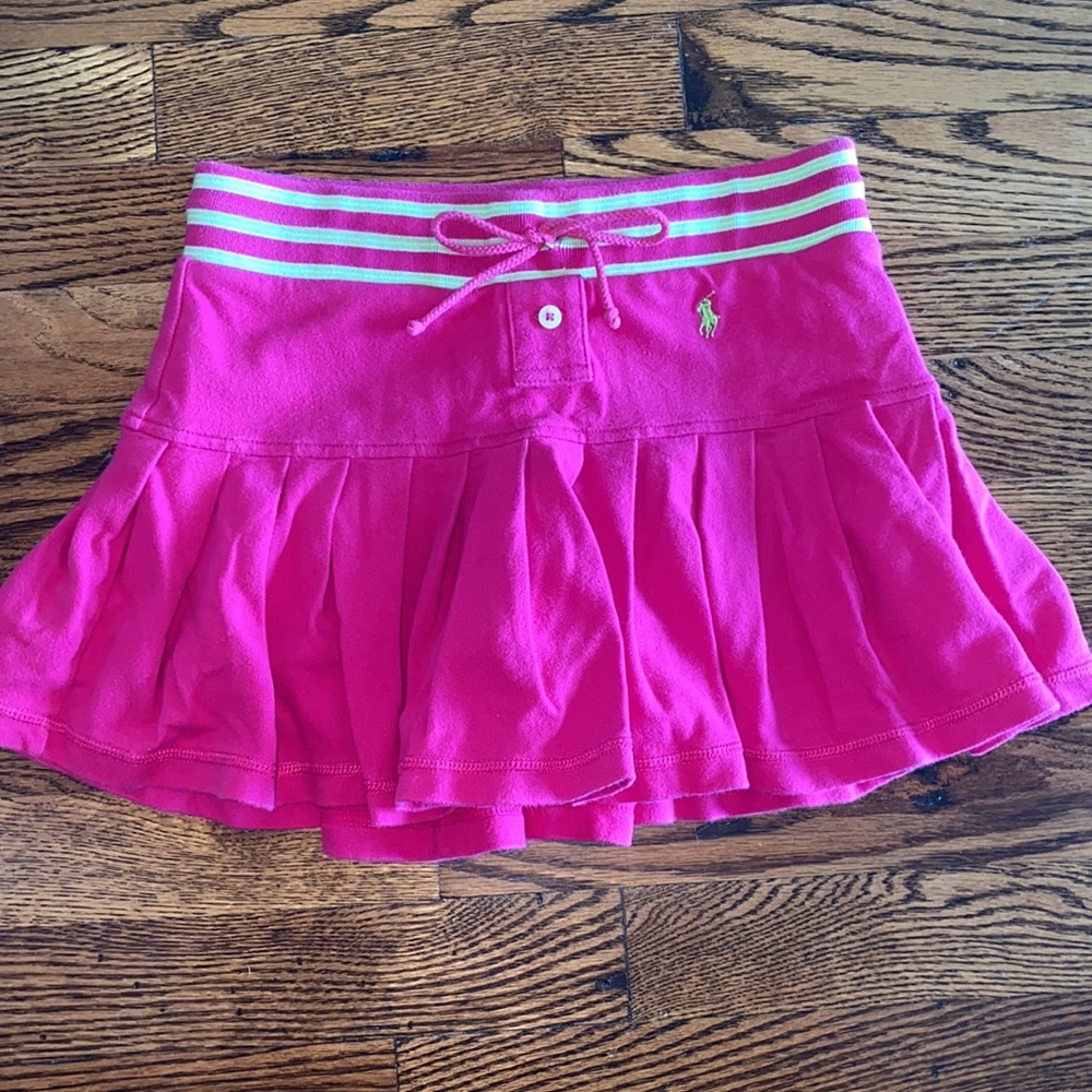 Polo Ralph Lauren pink with green stripes skirt. M